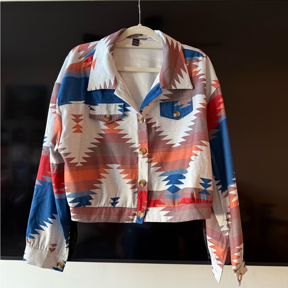 NWOT Western Inspired Jacket - Multicolor